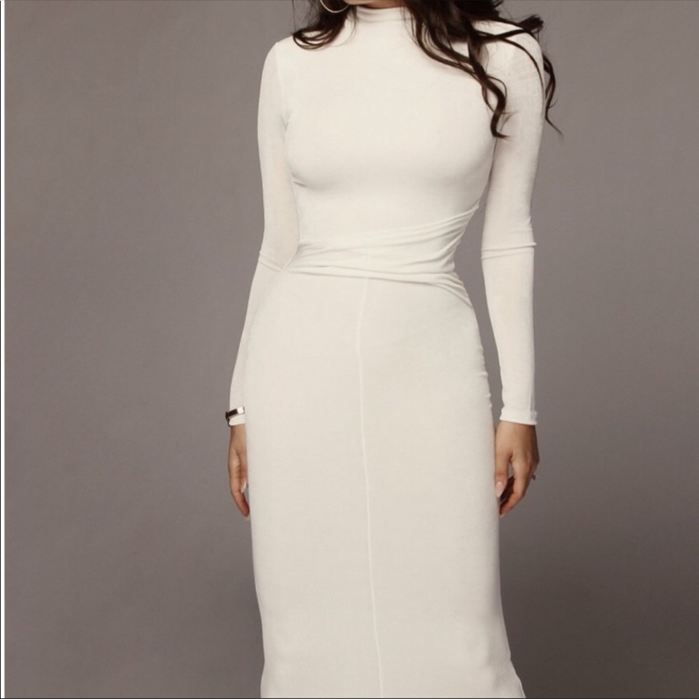 JLUXLABEL white midi dress